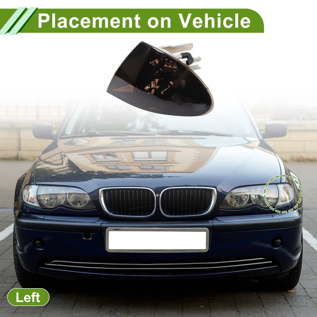 1Pc Left Corner Signal Light Cover for BMW 3 Series (1999–2001) No. 63136902765