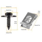 Set of 20 Fender Liner Splash Shield Bumper Cover Screws U Nuts for BMW Mini (2001–2023)