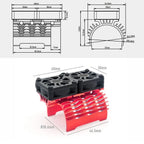 Dual-Fan Heatsink for Motor Cooling (Universal Fit)