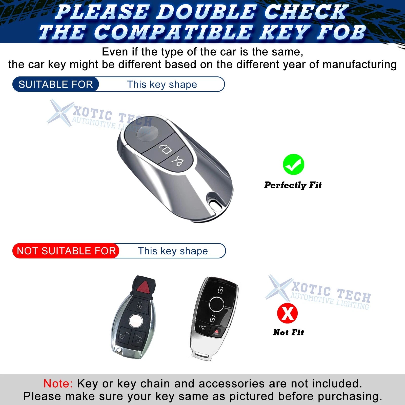 Soft TPU Full Covered Remote Key Shell for Mercedes-Benz E-Class (2024-2025)