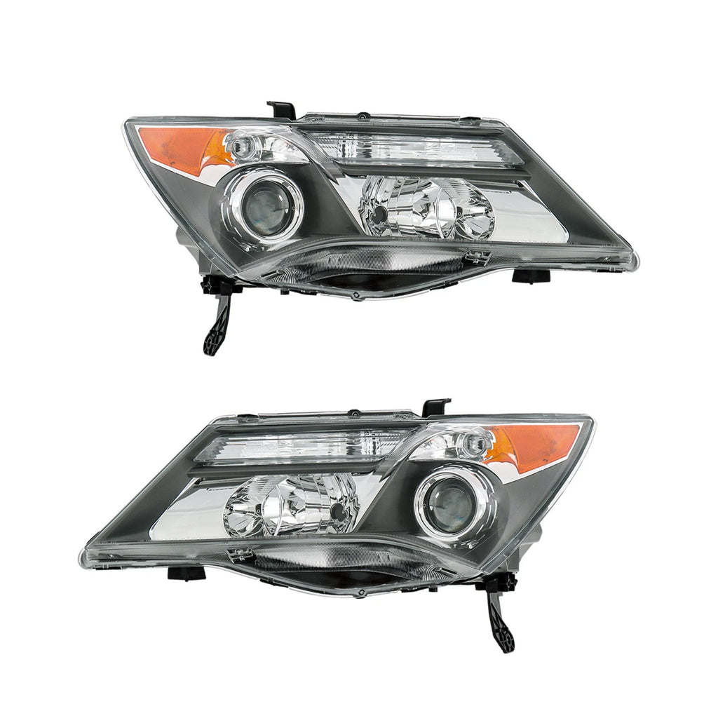 Headlight Assembly Pair for Acura MDX (2007–2009) HID Black