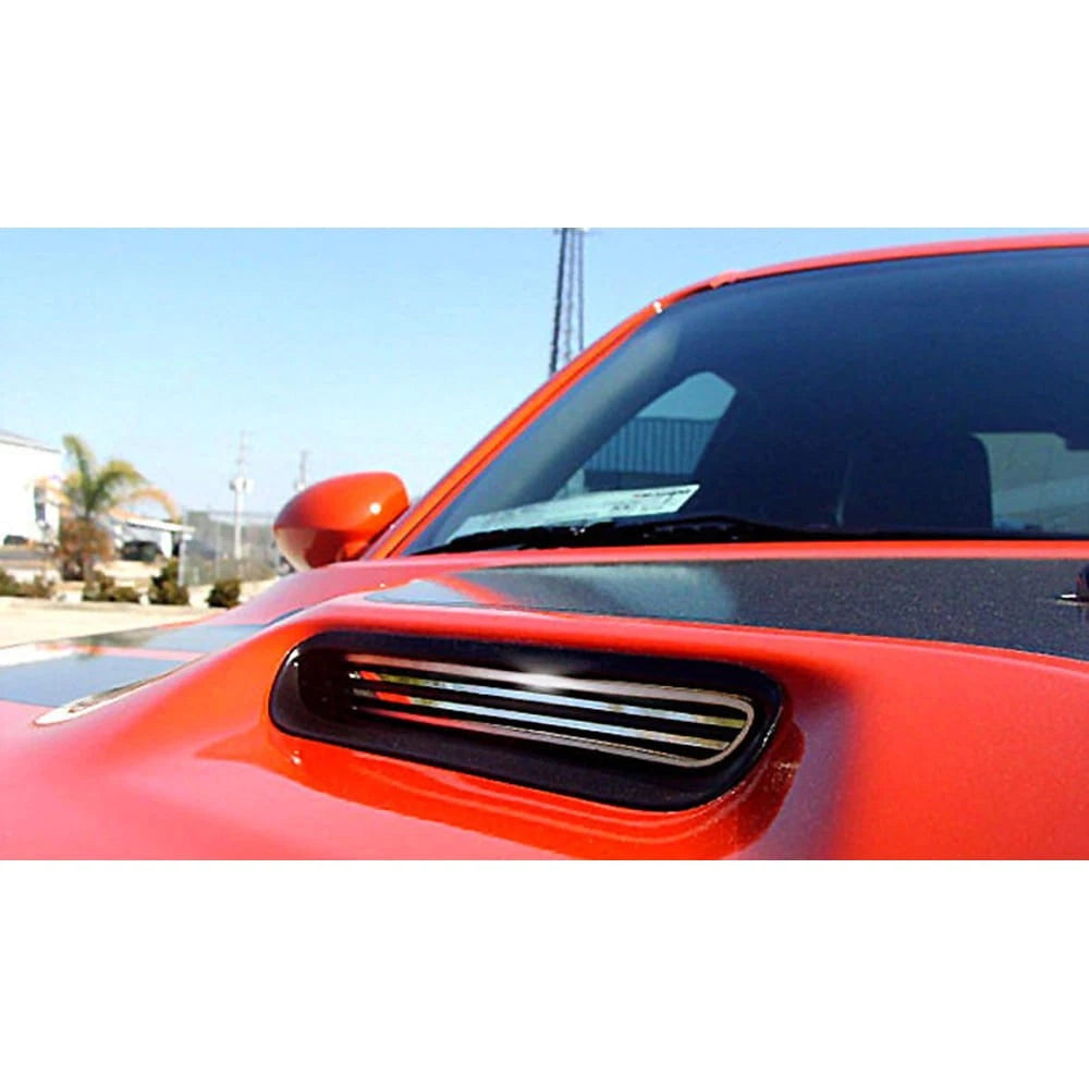 Polished Stainless Hood Scoop Grille Kit for 2008–2014 Dodge Challenger