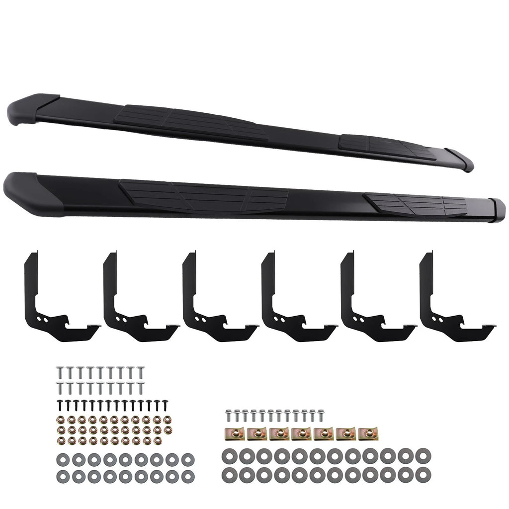 Running Boards Nerf Bars for Silverado Sierra 1500 Crew Cab (2019–2026) 6" Non-Slip