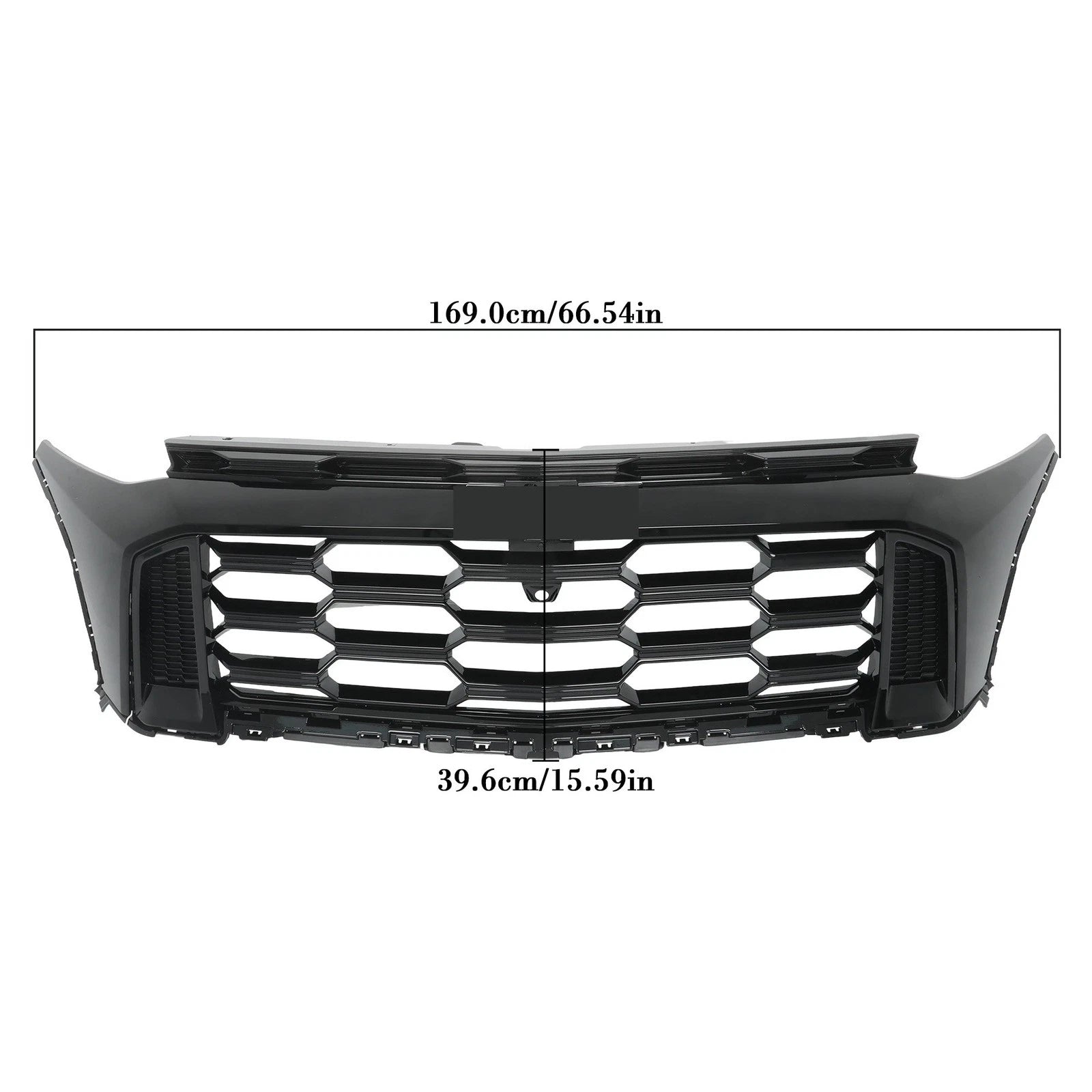 Reinforced Black Front Bumper Upper Grille for Chevrolet Equinox (2025–2026)
