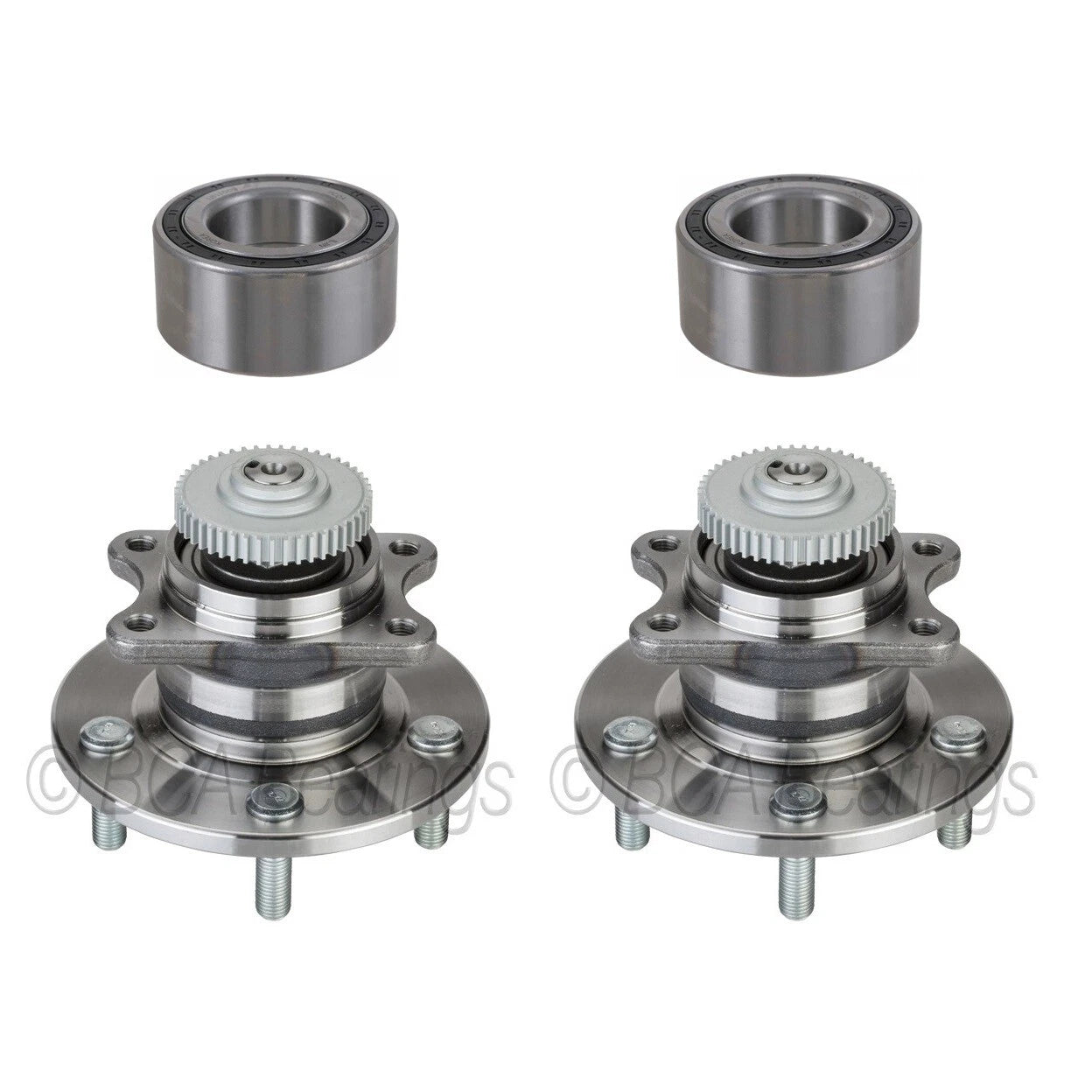 BCA Front & Rear Wheel Bearings & Rear Hub Assemblies Kit for Kia Rondo (2007–2010)