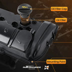 Valve Cover Set with Gasket & Oil Cap for BMW 118i 120i (2012–2016)