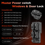 Power Window & Door Lock Switch for Ford F250 Excursion Explorer (2002-2005)