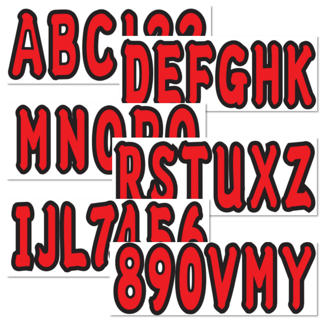 Sticker Decals A-Z Letters & 0-9 Numbers for Marine Boat (All Years)