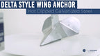22 Lb Delta Style Boat Anchor Hot Dipped Galvanized Steel