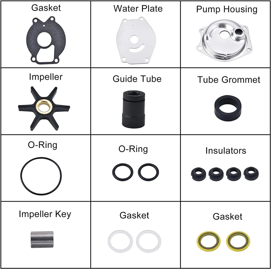 Water Pump Impeller Kit for Mercury 8-25 HP Outboard (85098A2)