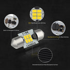 CANBUS LED Interior Dome Light Bulbs for Toyota Camry (2018–2023)