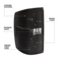 Black Brake Tail Light Assembly for Chevy Silverado 1500 2500 3500 (2014–2019)