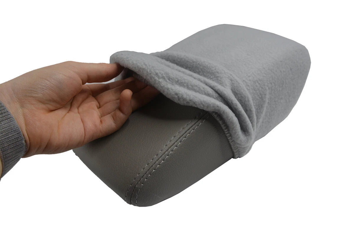 Fleece Console Lid Armrest Cover for Chevrolet Cruze (2016–2018) Gray