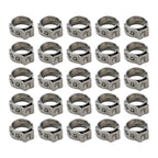 Set of 25 Stainless Steel Hose Clamps for Industrial Use