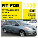 Set of 2 Front Bumper Fog Light Covers for Toyota Sienna (2006–2009)