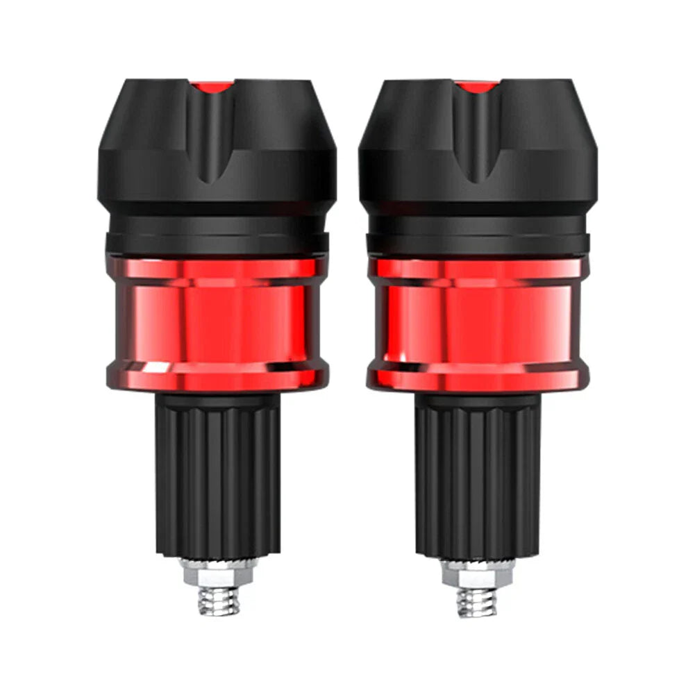 CNC Aluminum Handlebar Grips Bar End Cap Plugs for Motorcycle ATVs Red