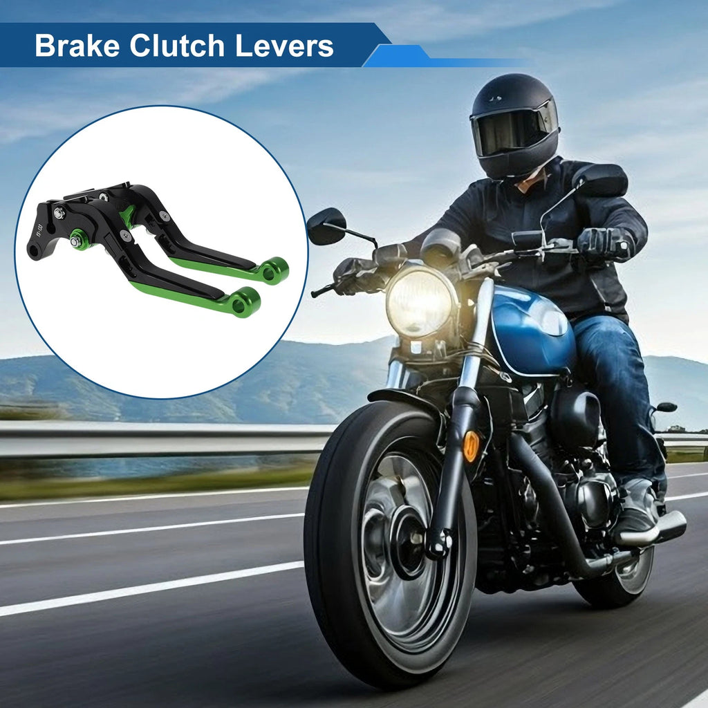 Adjustable Brake Clutch Levers for Suzuki GSXR150 (2017–2020) Black Green