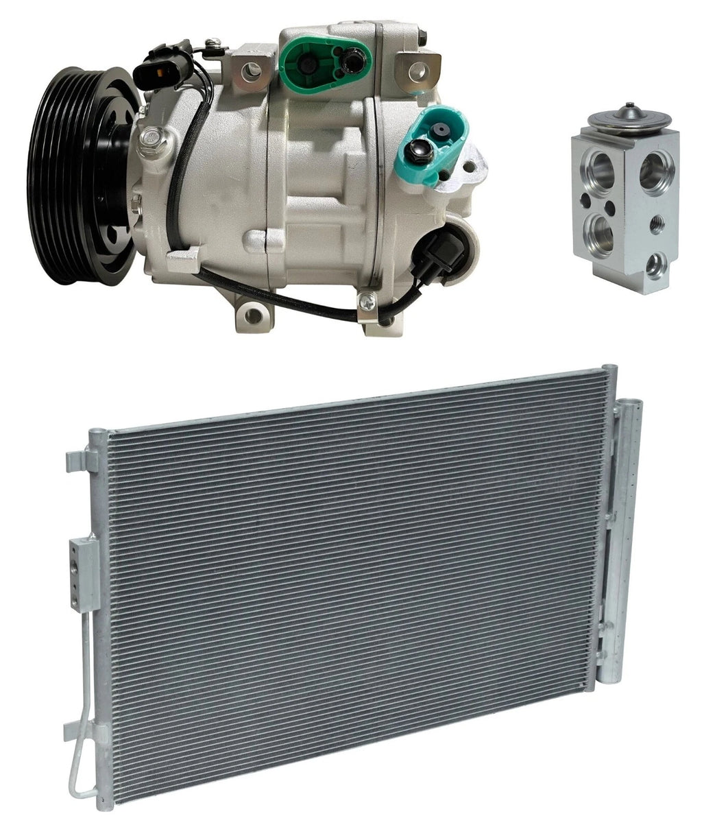 A/C Compressor Kit With Condenser for Hyundai Santa Fe Sport 2.4L (2017)