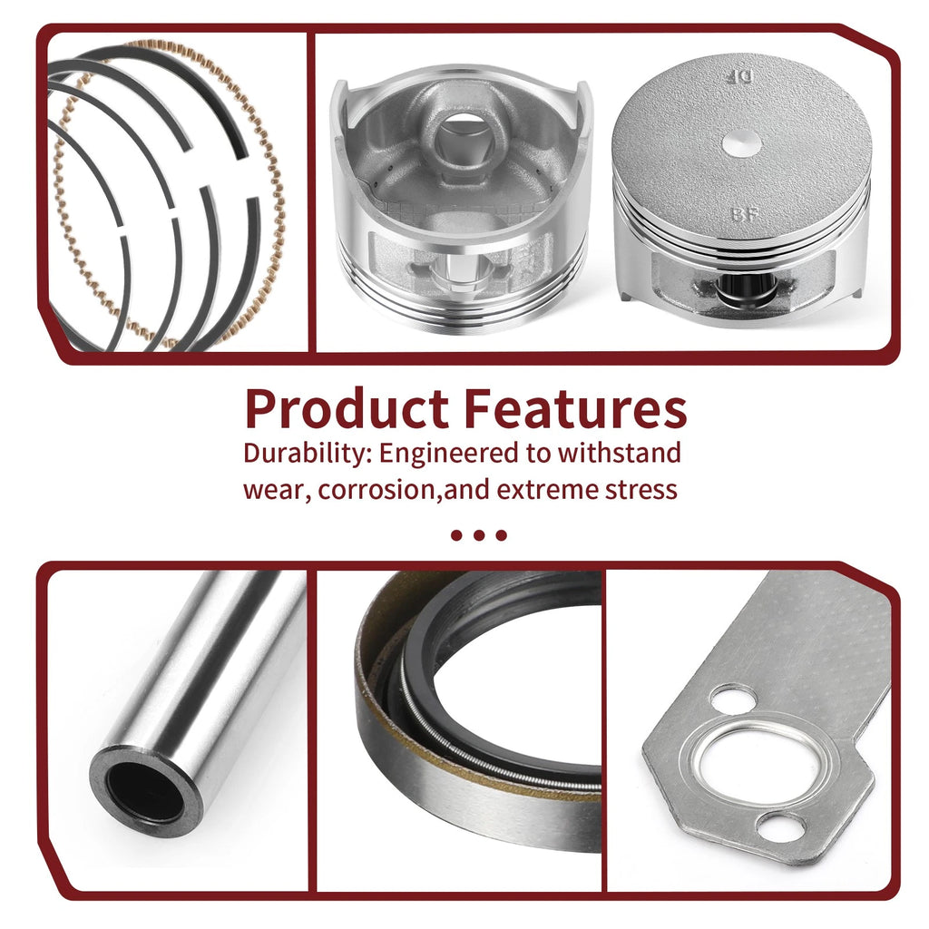 Gasket Seal Piston Ring Rebuild Kit STD for EZGO Golf Cart Robin 350cc (1996–2008)