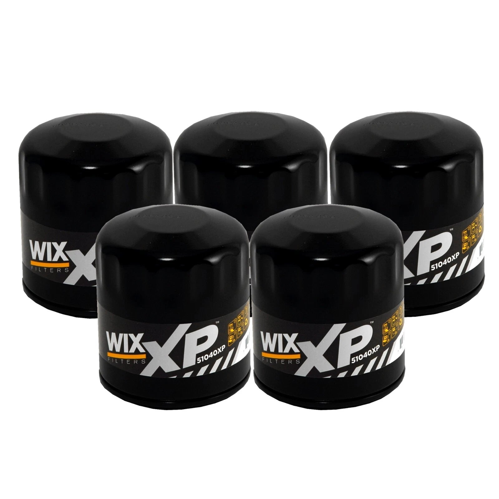 Set of 5 Wix Engine Oil Filters (Spin-On) for Buick Chevy GMC Isuzu Jeep