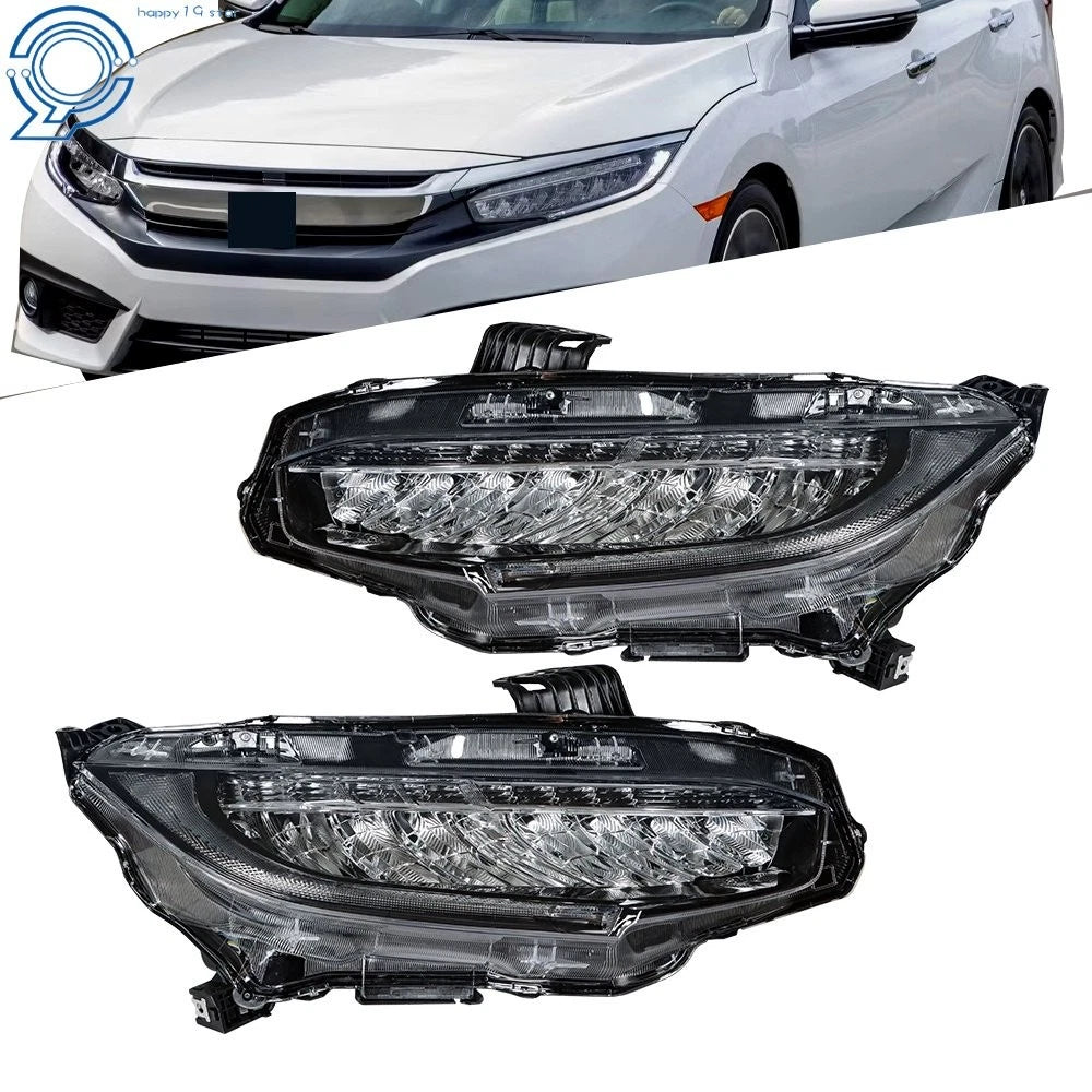 LED Headlights for Honda Civic (2016-2021) Left + Right DRL