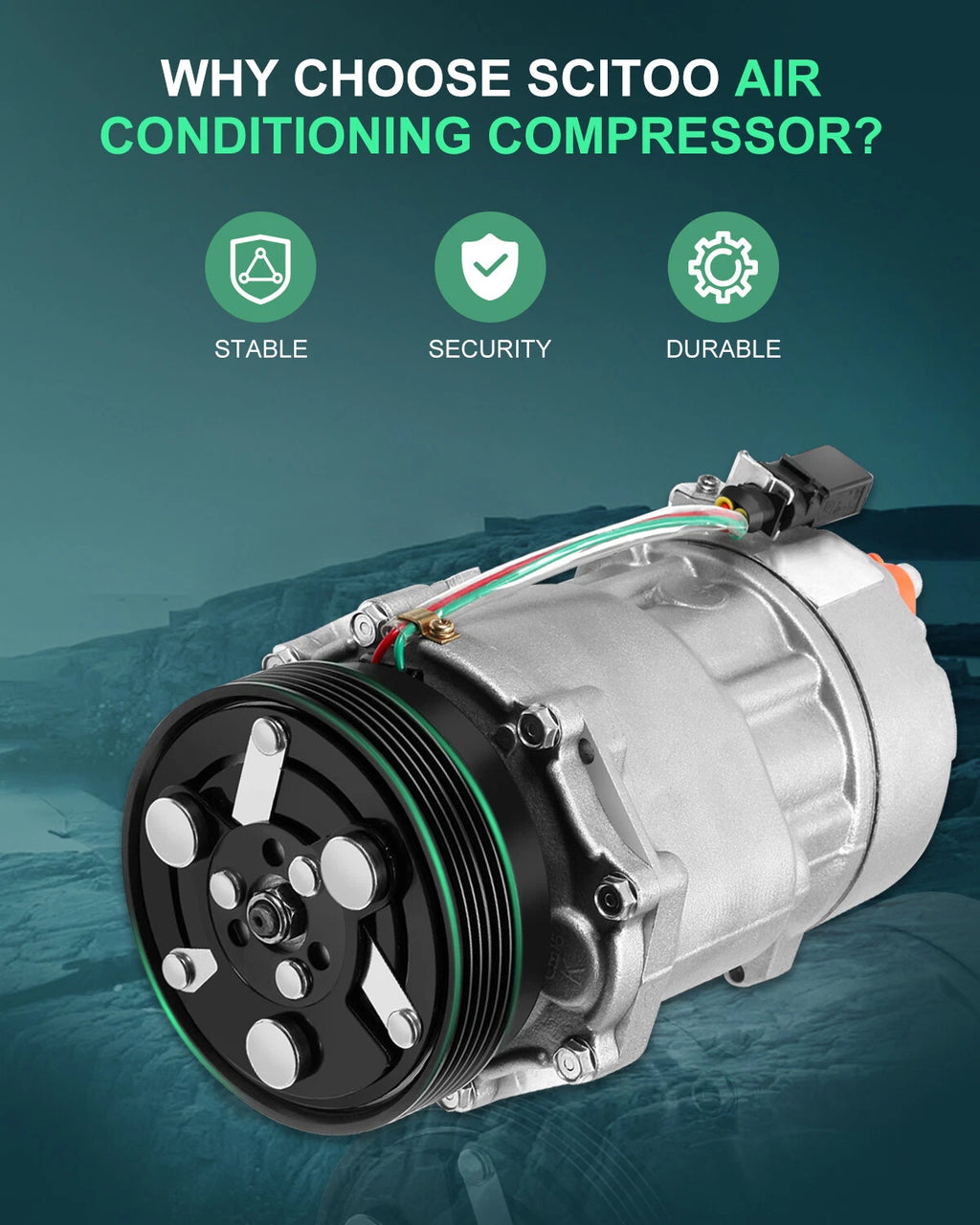 A/C Compressor and Clutch for Volkswagen Jetta Golf 1.8L (1999–2002) CO 1206JC
