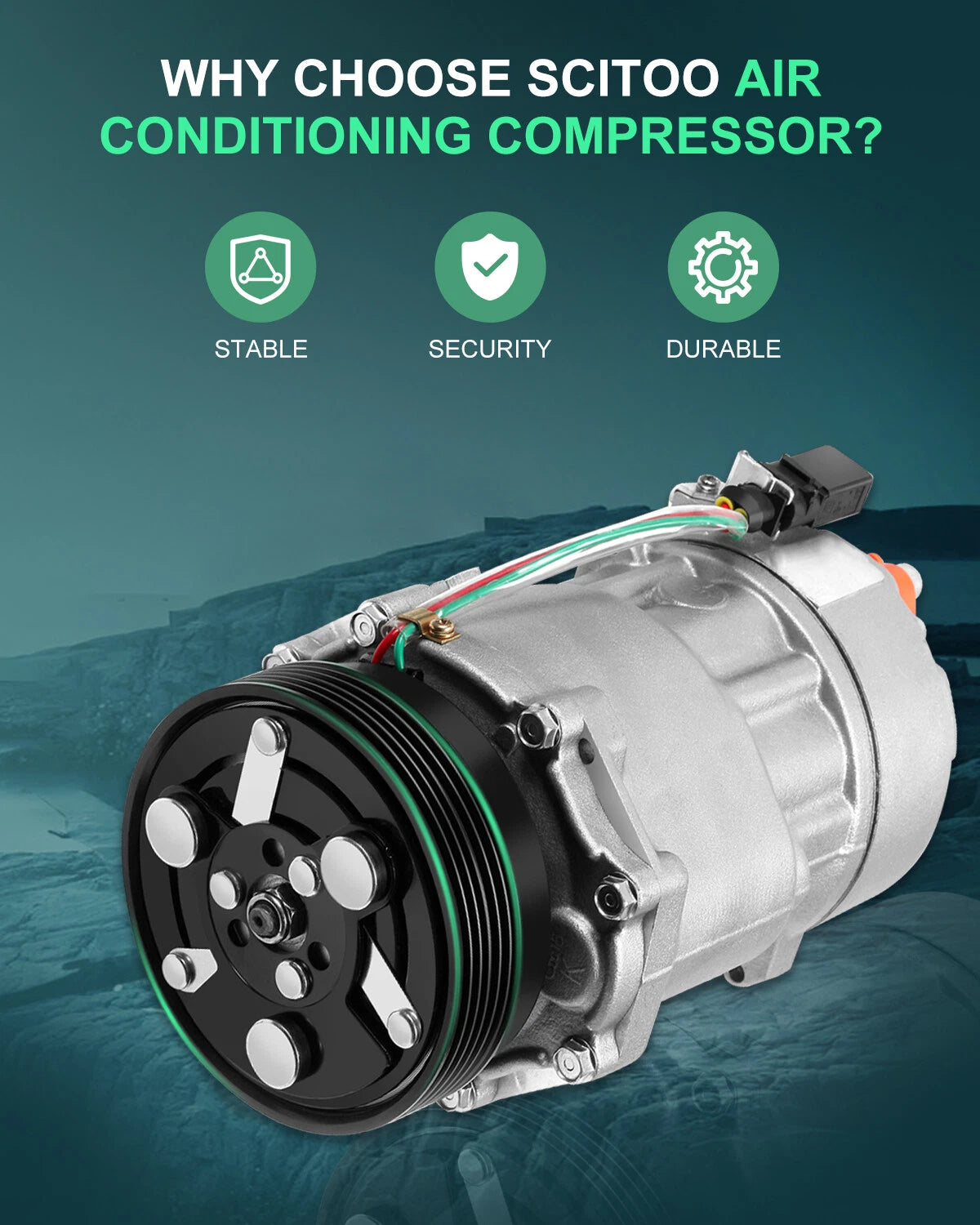 A/C Compressor and Clutch for Volkswagen Jetta Golf 1.8L (1999–2002) CO 1206JC