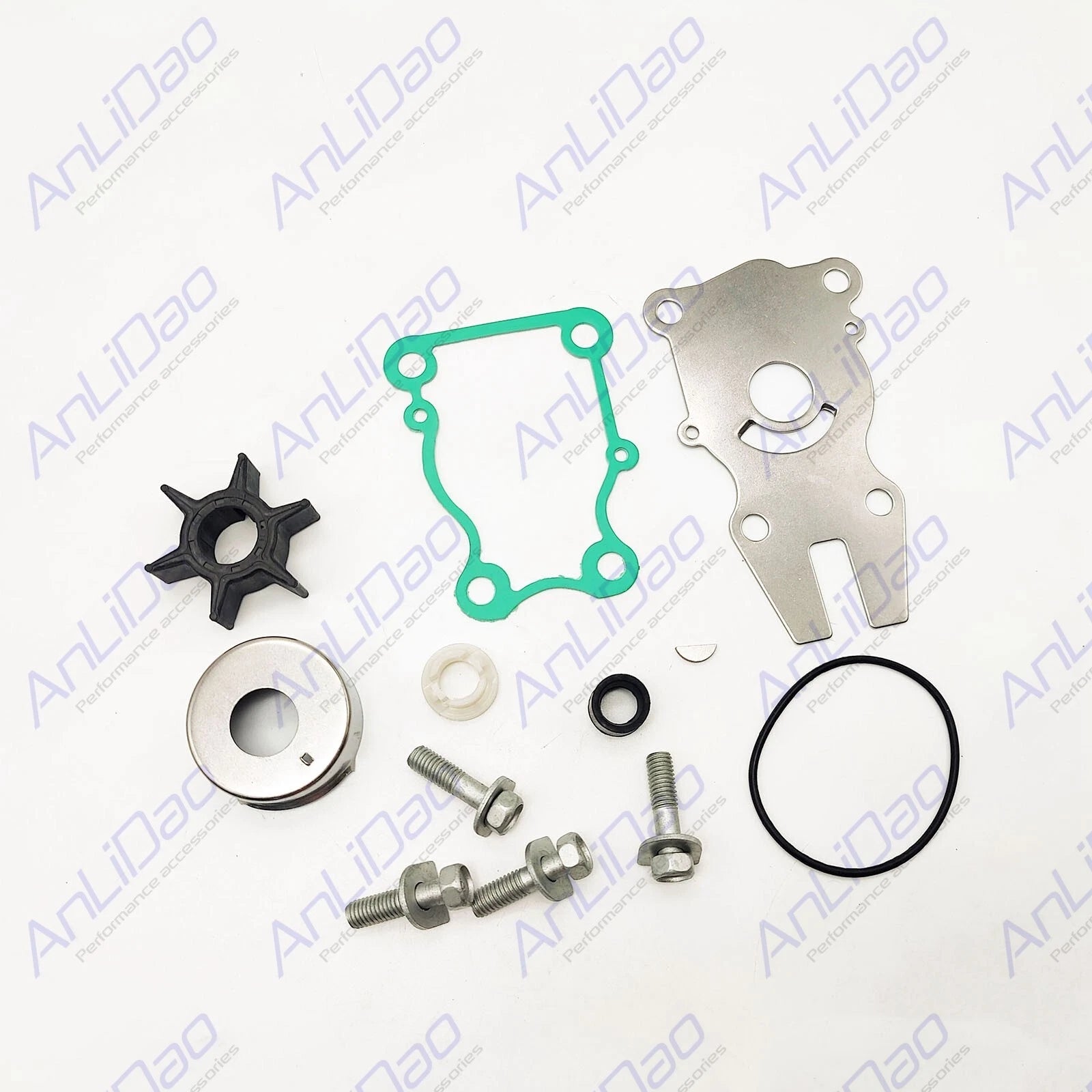 Water Pump Impeller Repair Kit for Yamaha Outboard F40 F50 F60HP (63D-W0078-01-00)