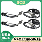 Set of 4 O2 Oxygen Sensors for Chevy Silverado (OEM 234-4018, 234-4012)