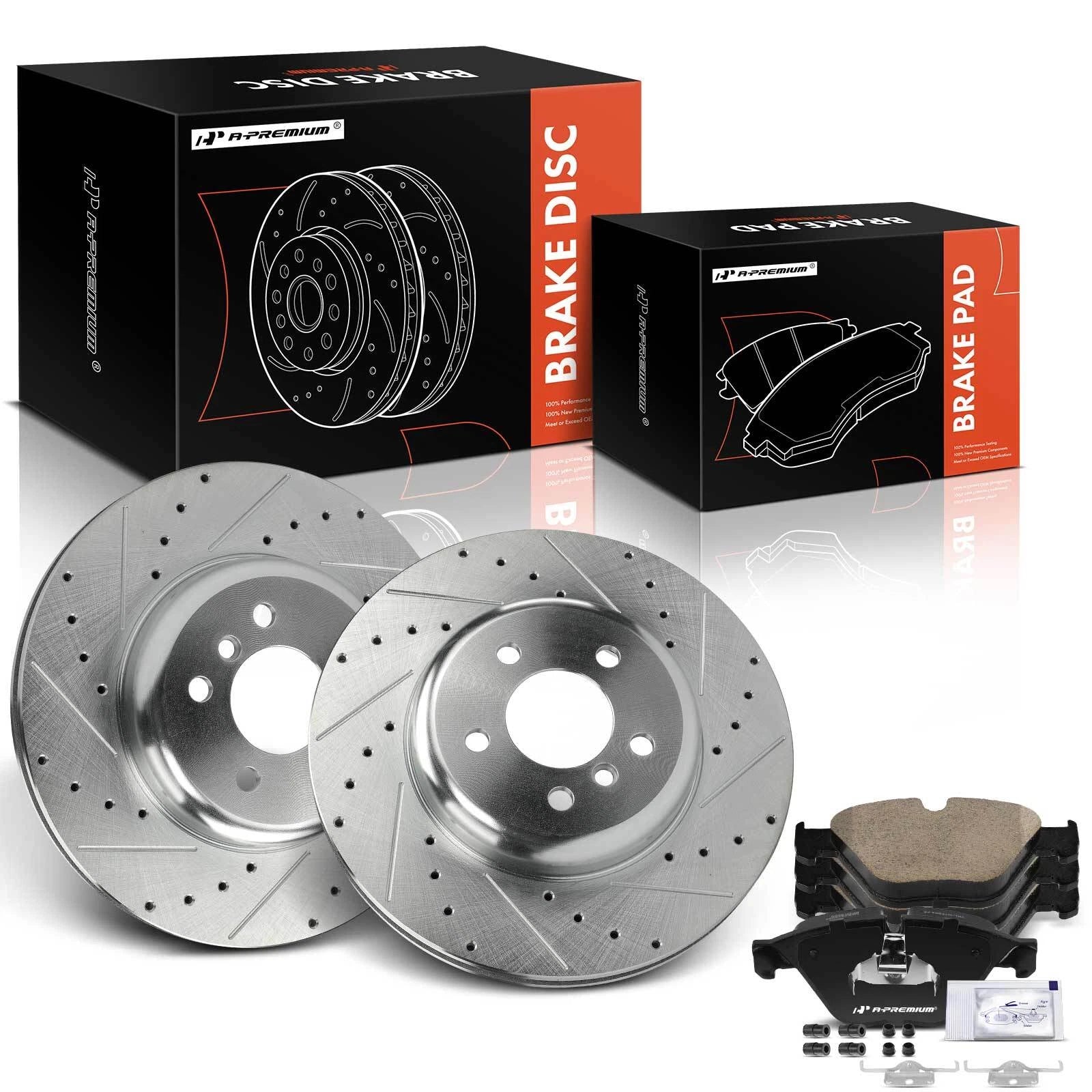 6x Drilled Rotors & Ceramic Brake Pads for BMW F10 535i 535d 640i (2011–2017)
