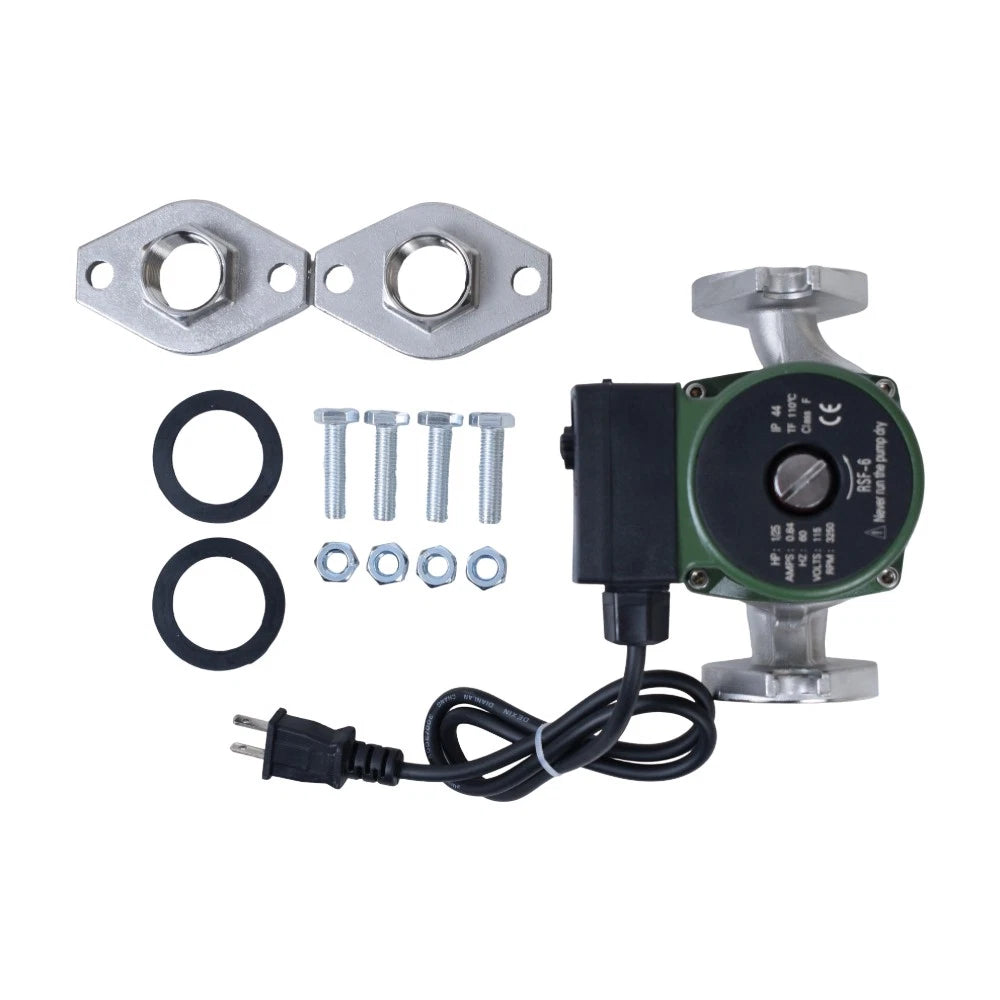 Stainless Steel Circulator Pump 115V 1/25hp for Hardy Boiler (Fits Taco)