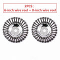 6 Inch Wire Wheel Brush for Lawn Mower Accessories (25.4mm)