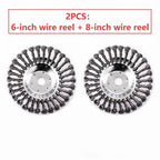 6 Inch Wire Wheel Brush for Lawn Mower Accessories (25.4mm)