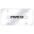 Chrome Name on Chrome License Plate - Officially Licensed for Chevrolet Aveo