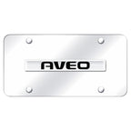 Chrome Name on Chrome License Plate - Officially Licensed for Chevrolet Aveo