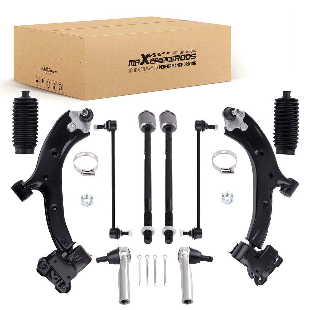 10x Front Lower Control Arm Sway Bar Tie Rods Kit for Honda CR-V (2007–2011)