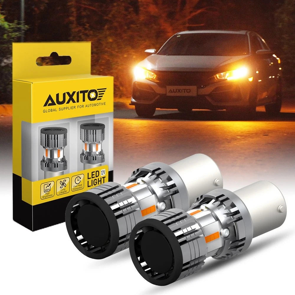 2X AUXITO LED Turn Signal Blinker Light BAU15S for