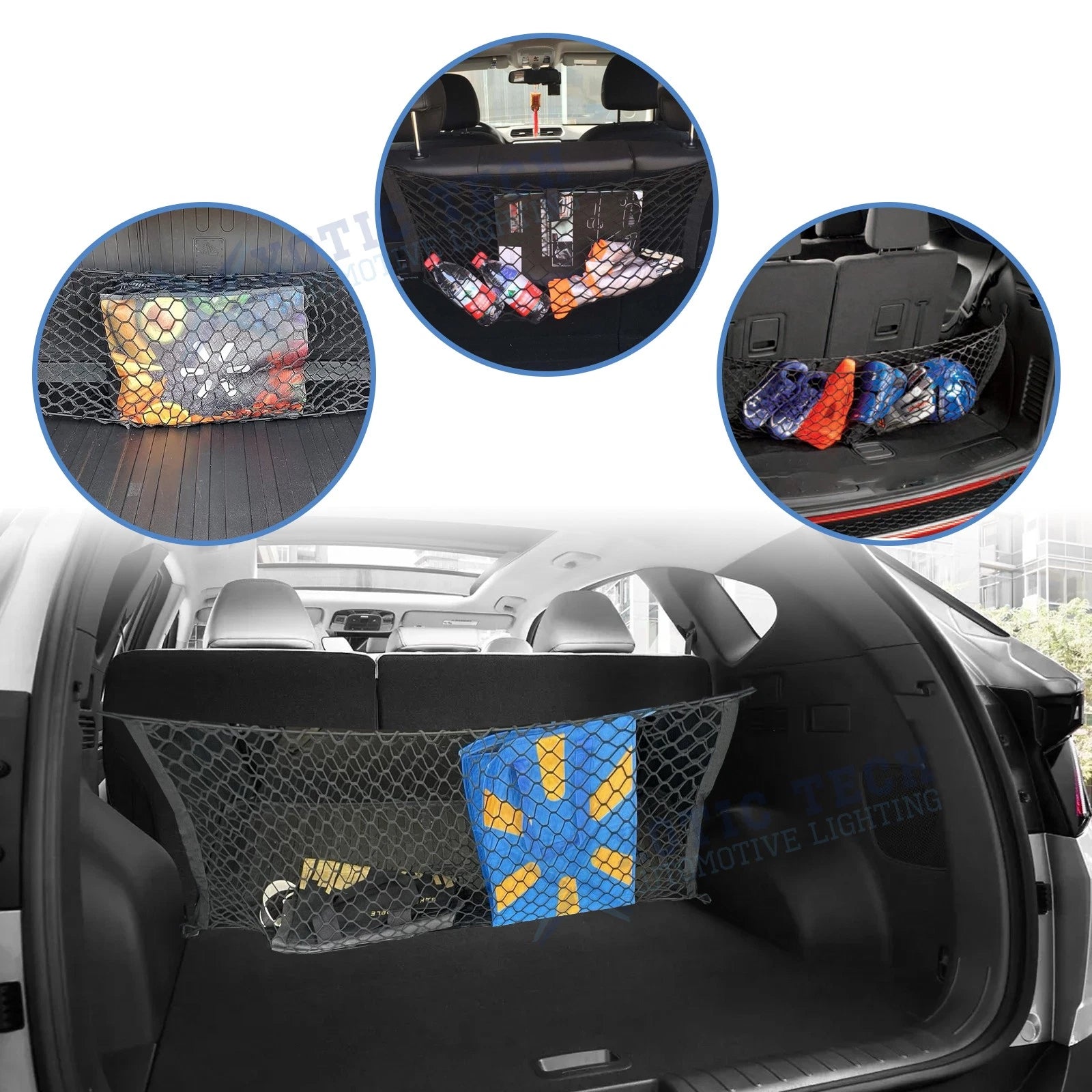 Rear Trunk Seats Envelope Style Web Cargo Net for Hyundai Tucson (2016–2025)