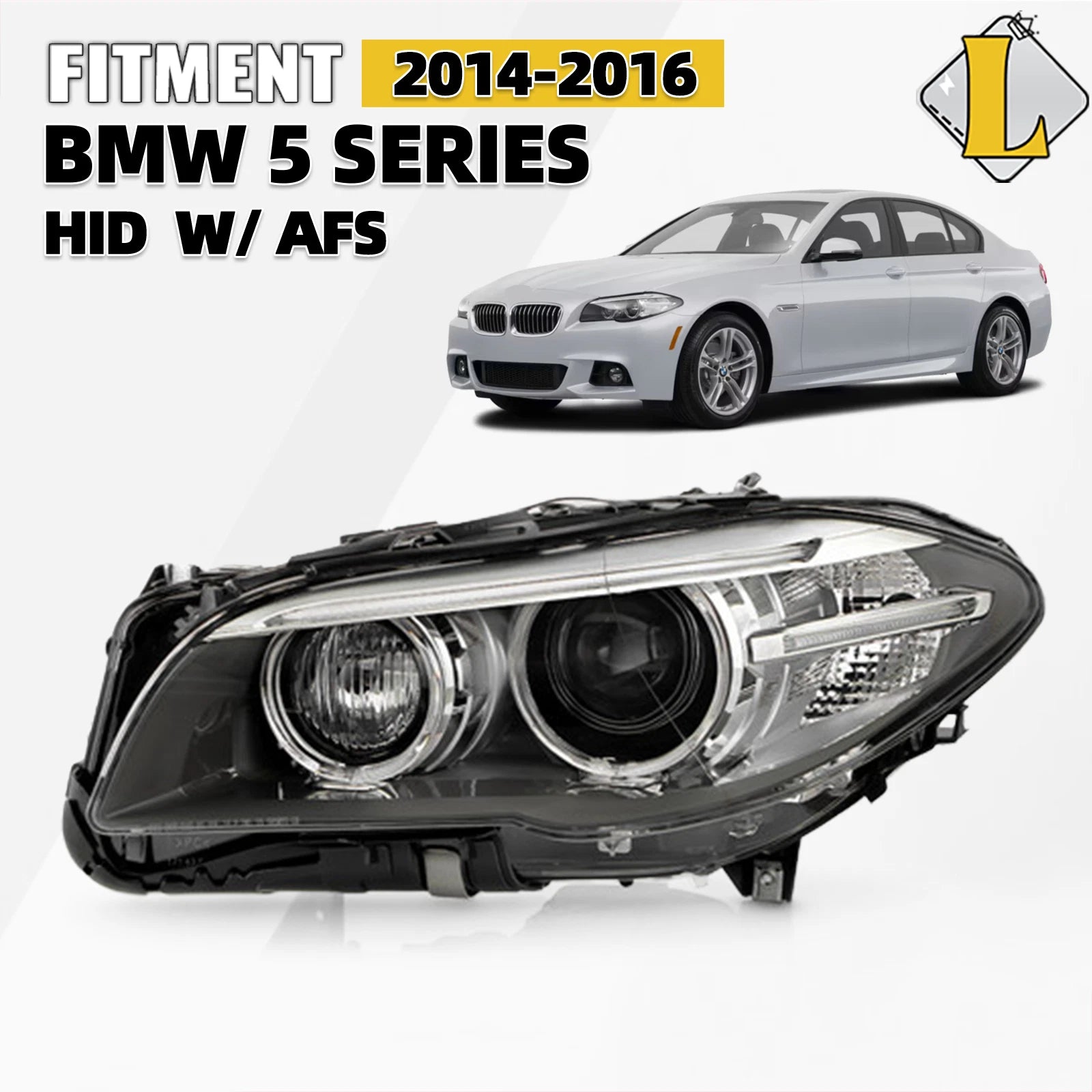 HID Projector Headlight for BMW F10 528i 535i (2014–2016) AFS Driver