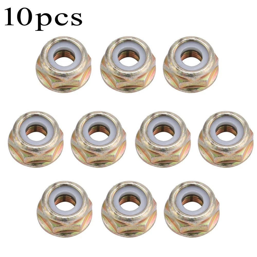 Set of 10 M10x1.25 Nuts for String Trimmer Brush Cutter Gear Head