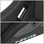 NRG Innovations Racing Bucket Seat Large Size for Universal Fit (RSC-302CF-SL)