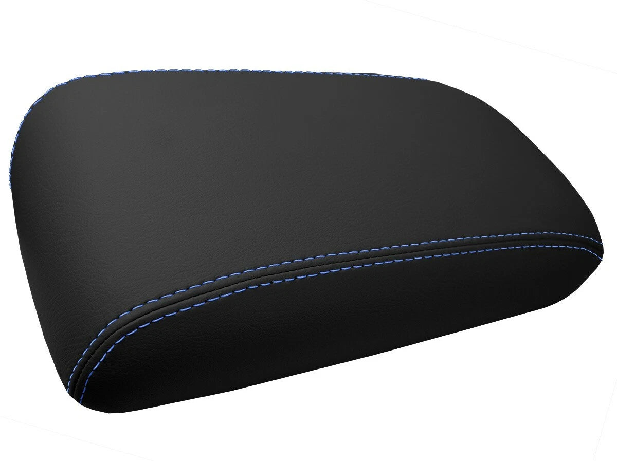 Leather Console Lid Armrest Cover for Lexus SC300 SC400 (1992–2000) Blue Stitch