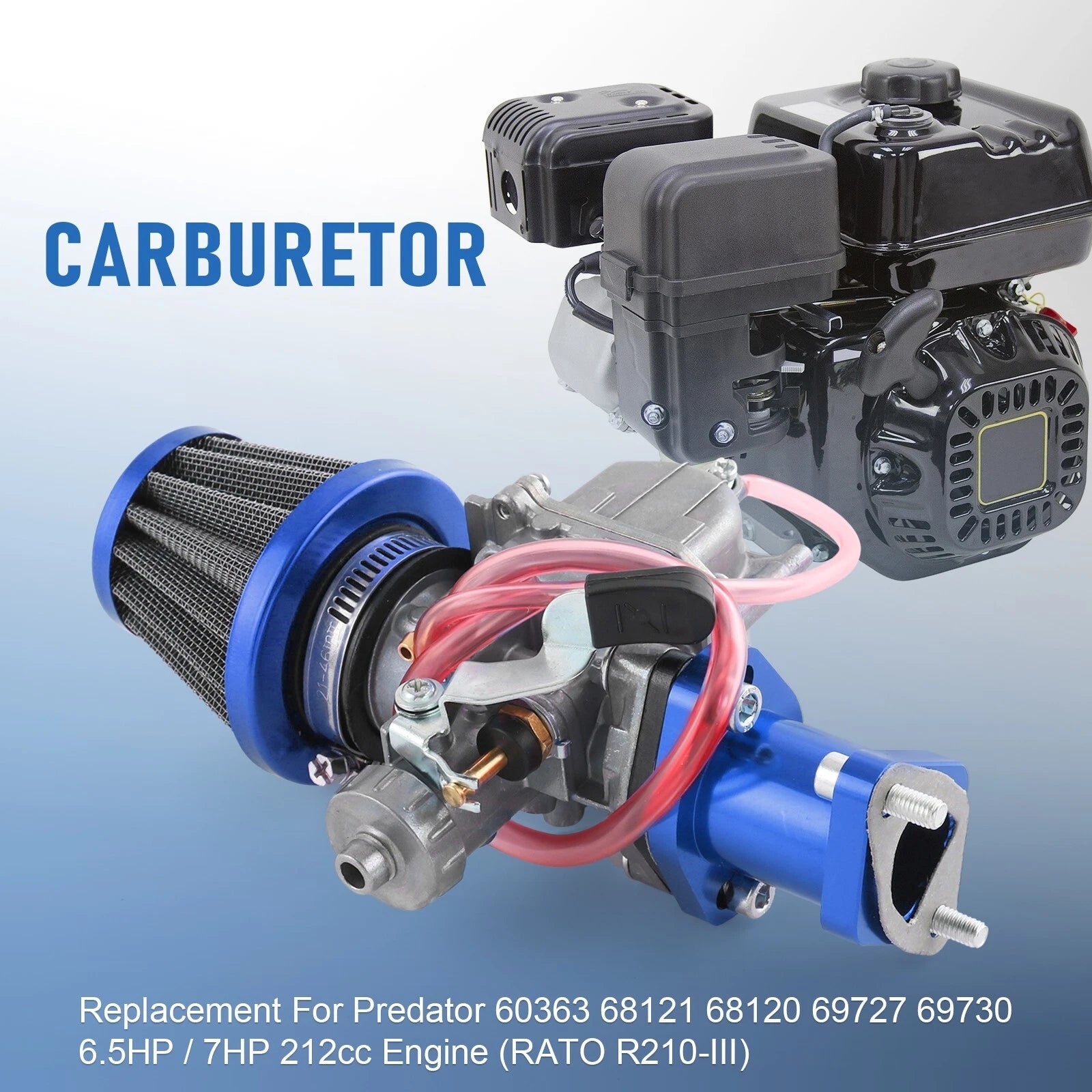 26mm Carburetor for Predator 212cc 196cc Mini Bike Go Kart (2016–2023)