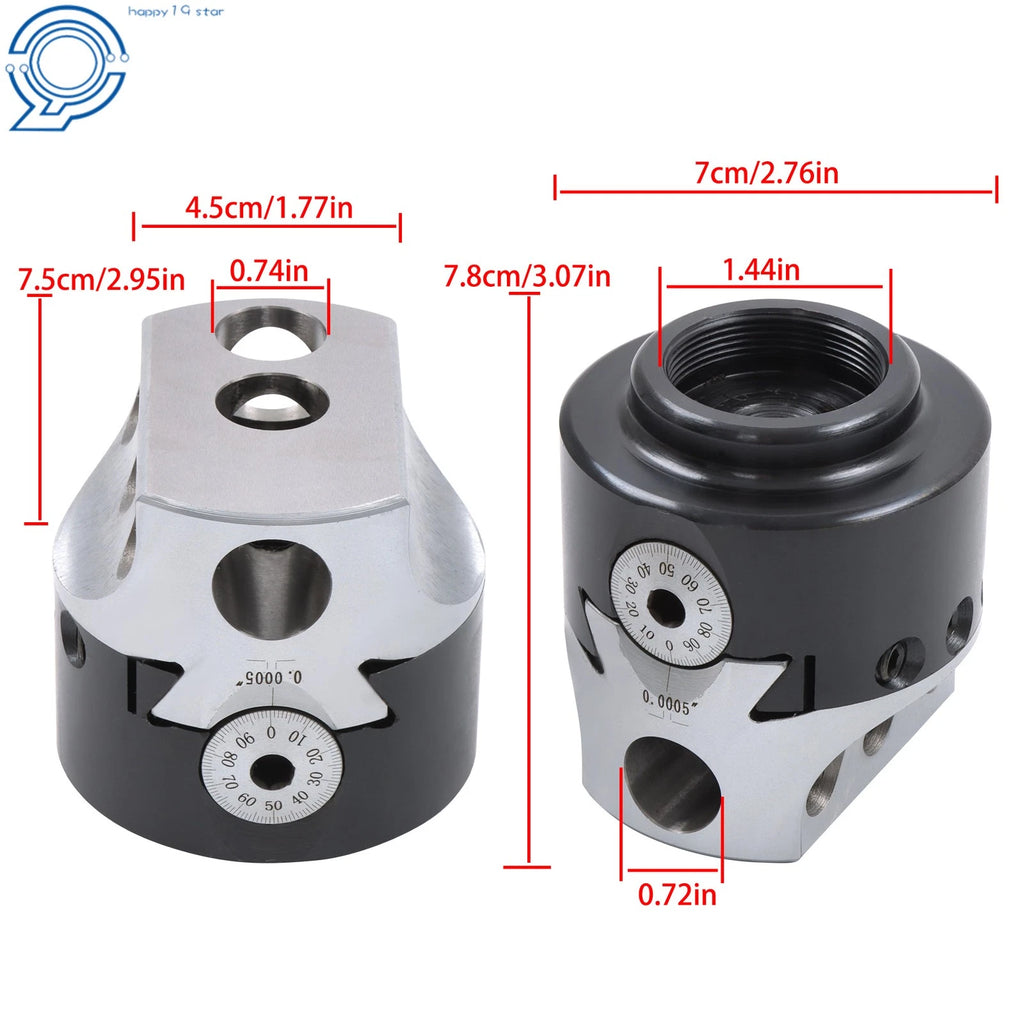 3 Inch Boring Head for Fine Adjustment (0.001" Radius, 1-1/2-18 Thread)