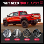 Splash Guards Mud Flaps 4-Piece for Dodge Ram 2500 2011-2013 (4.7L)