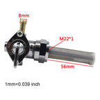 2Pcs Gas Fuel Valve Petcock Switch 22mm for Harley Davidson (1975) 62163-75