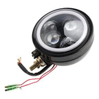 4X Beam Headlight Fog Lamp for Racer Bobber Chopper (Custom Fit)