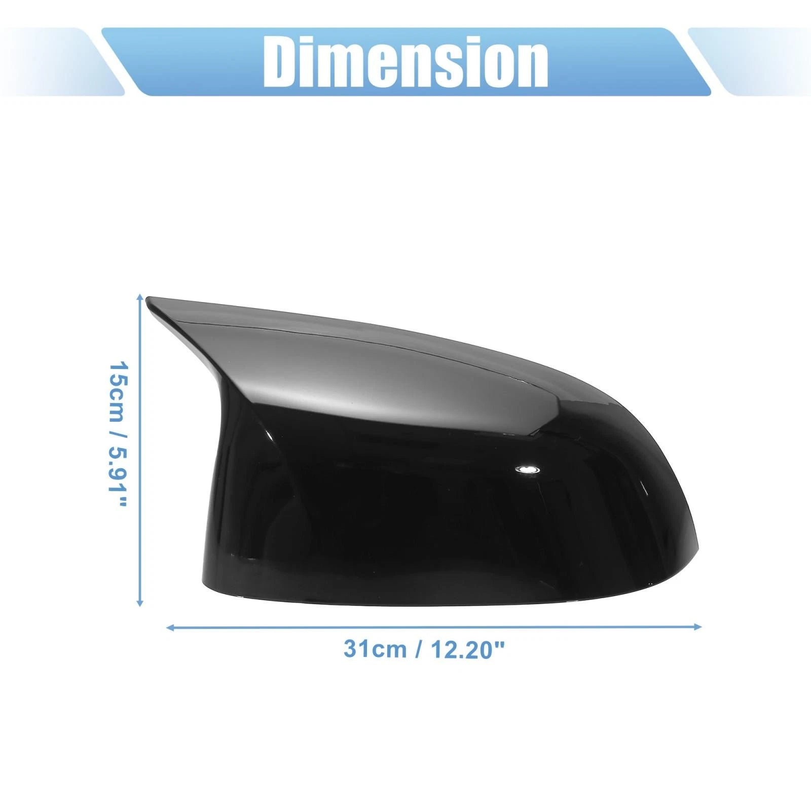Pair Rear View Mirror Cover Gloss Black for BMW X5 X4 X7 (2019–2021)