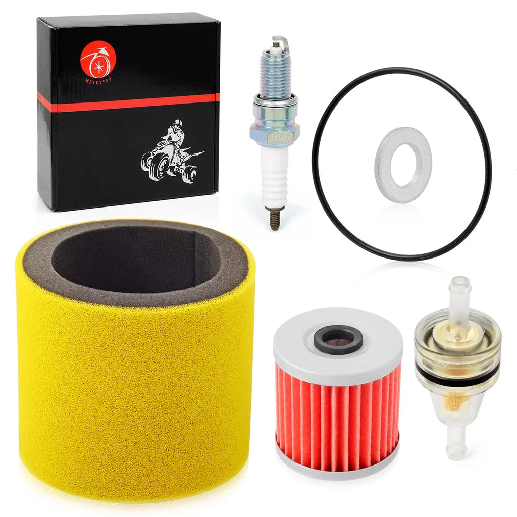 4 x Air Filter Oil Filter Spark Plug for Kawasaki KLF300-C Bayou (1989–2004)