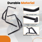 Black Steel Crash Bar Set for Kawasaki KLR650 (2022–2025) Engine Guard
